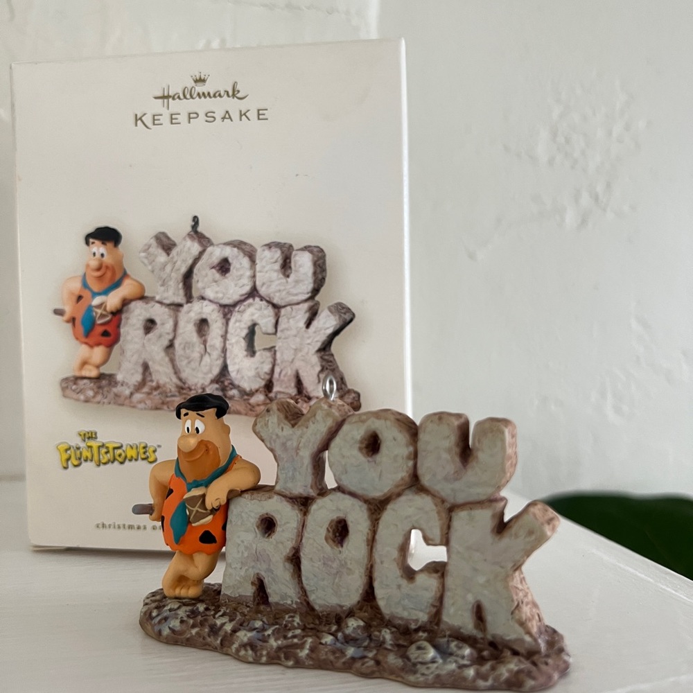 Hallmark 2007 Collectable Fred Flintstone Bedrock “You Rock” Christmas Ornament